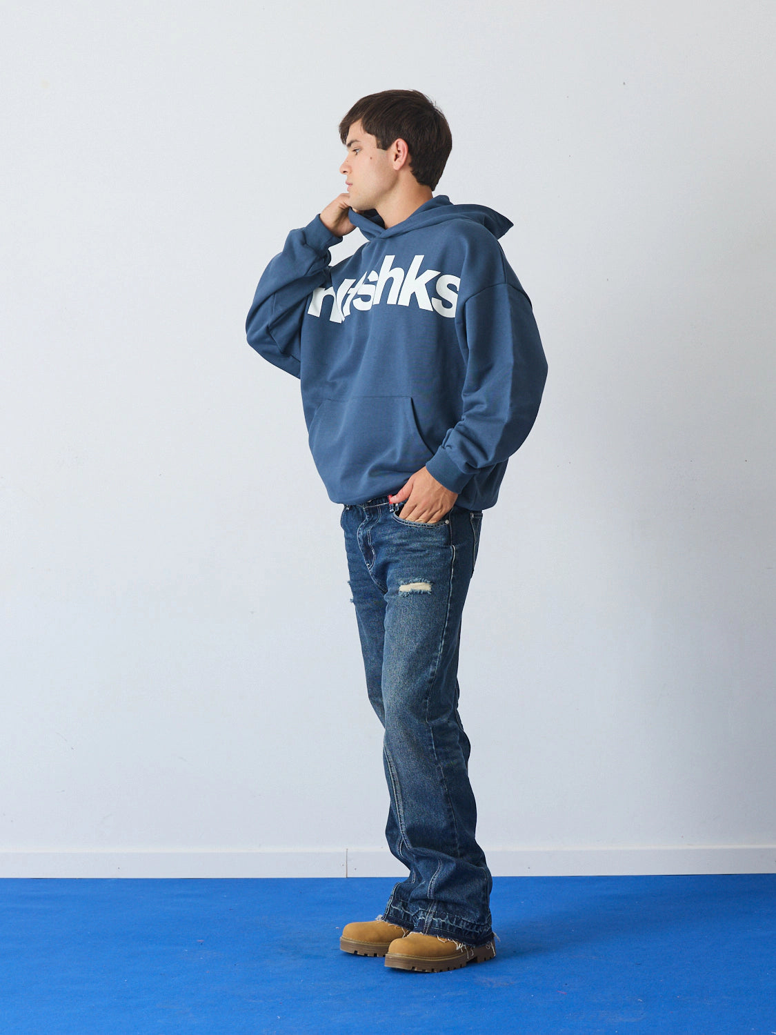 Washed knees Flare denim